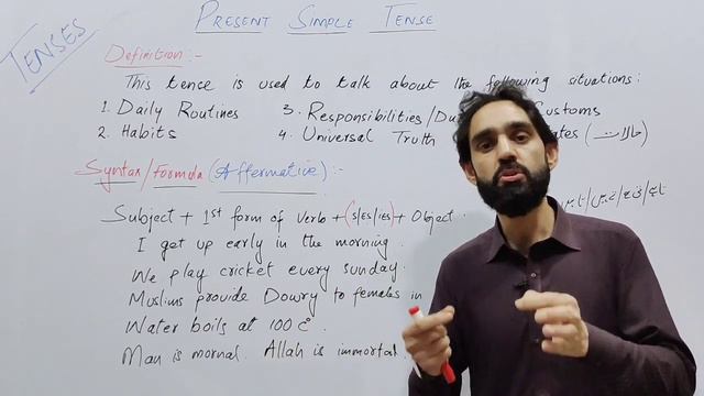 Basic Grammar | Tenses | Present Simple Tense | Lecture #02 (Part#01) by Umair Khan смотреть онлайн