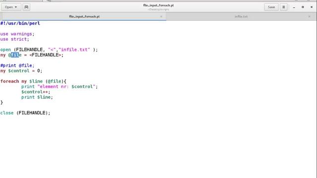 Perl3 - File IO and foreach смотреть онлайн