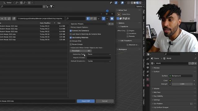 ?Como importar do SKETCHUP para o BLENDER (Atualizado 2023) смотреть онлайн