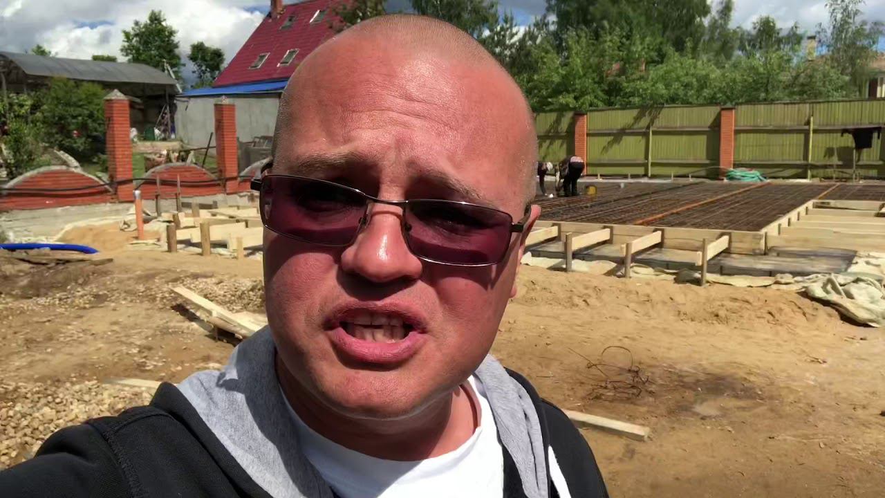 Арматурный каркас, опалубка и "маяки". смотреть онлайн
