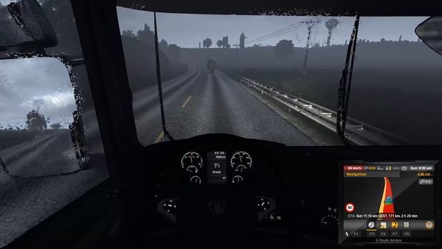 Euro Truck Simulator 2 Nvidia GTX 1660 Super - Bad Weather Game Play смотреть онлайн