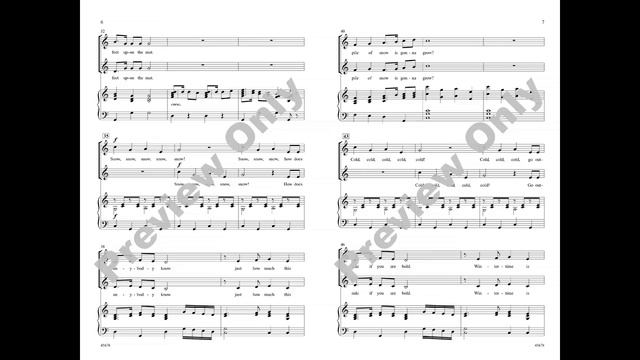 Snow, Snow, Snow, Snow, Snow!, By Sally K. Albrecht – Score & Sound
