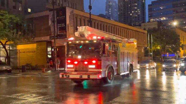 *TRAIN HORN* Chicago Fire Dept. Squad 1 & Command Van 271 Responding to a Fire смотреть онлайн