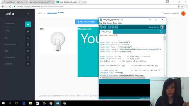 "Door Alarm system" Node32s Aiyarafun with Anto.io cloud platform and DFP player module mp3 смотреть онлайн