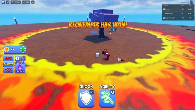 Wind Cloak (speed ability) VS Auto Clicker- Blade Ball смотреть онлайн