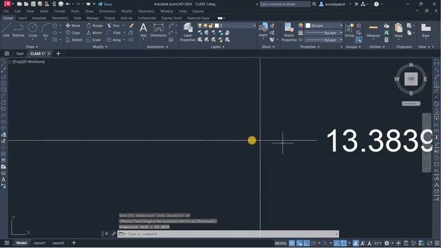 AutoCAD beginners Tutorial - Lesson D - Dimension Tools смотреть онлайн