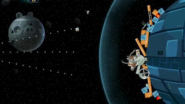 Angry Birds Star Wars Level 2-9 Death Star 3 Star Walkthrough смотреть онлайн