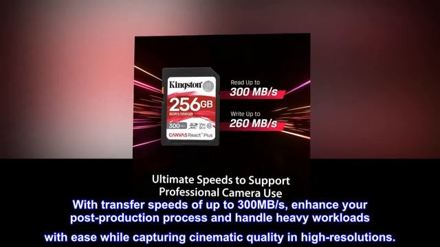 Kingston Canvas React Plus 128GB SD Card | SDXC UHS-II | 300R/260W U3 V90 | Full HD/4K/8K | SDR2 смотреть онлайн