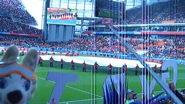 ЧМ2018 в Екатеринбурге. Египет-Уругвай. Выход команд и гимны!