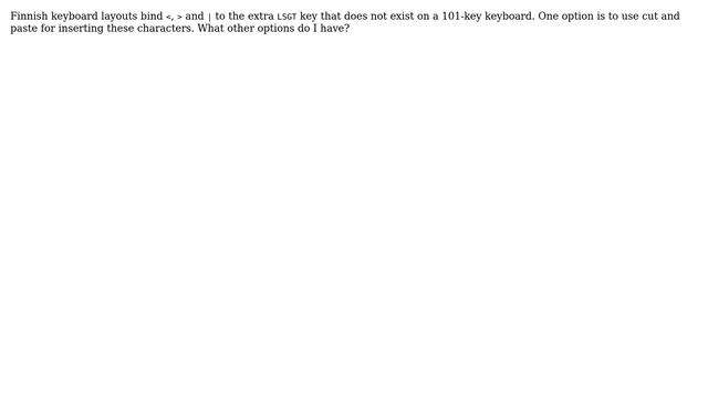 How do I use Finnish keyboard layout on a 101-key keyboard? смотреть онлайн