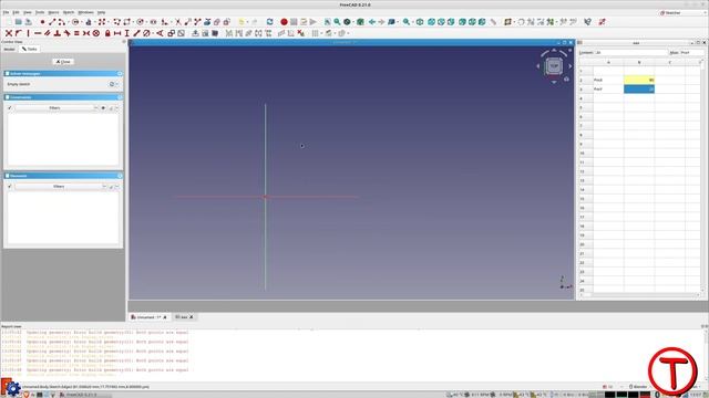 FreeCAD - Colapsed Hexagons in Sketch when using parameters for position смотреть онлайн