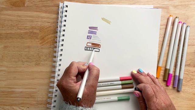 Sunshilor Metallic Markers Fine Point Metallic Marker Pens for Black Paper смотреть онлайн