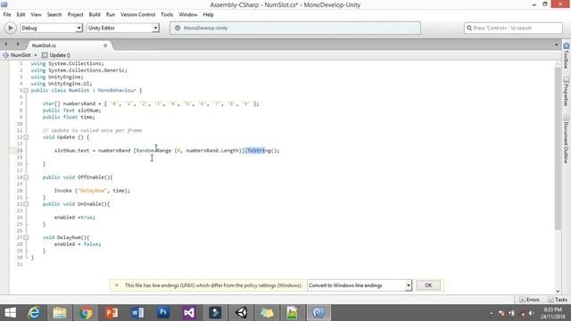 Simple Slot Machine : Unity Tutorial смотреть онлайн