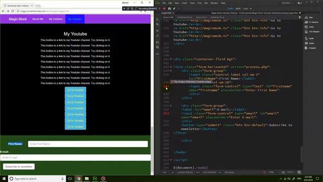 Make a mobile responsive website with Bootstrap lesson 10 - Vertical and Horizontal Forms. смотреть онлайн