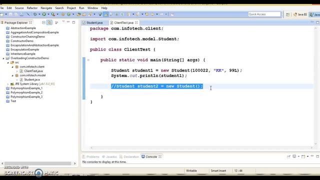 Constructor Overloading in Java example|Why Constructor overloading is needed? смотреть онлайн