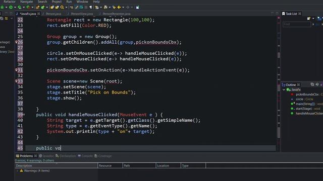 JavaFX GUI Tutorial pick On Bounds Circle смотреть онлайн