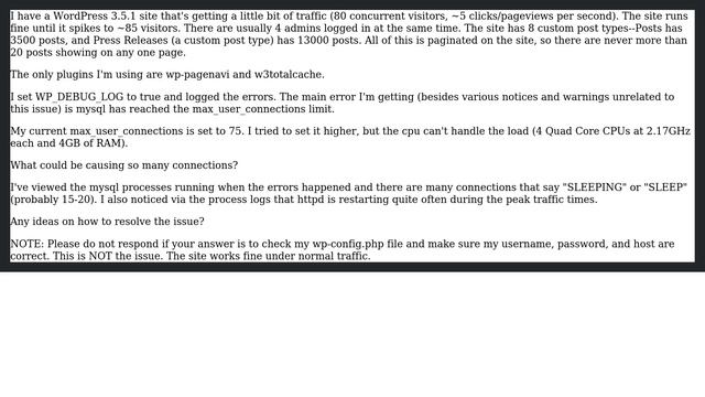 Wordpress: Error establishing database connection - high traffic? (2 Solutions!!) смотреть онлайн