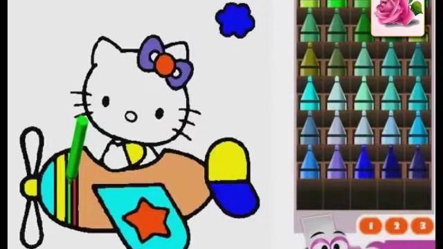 ♦ Хелло Китти, раскраска ▬ видео игра для детей смотреть онлайн