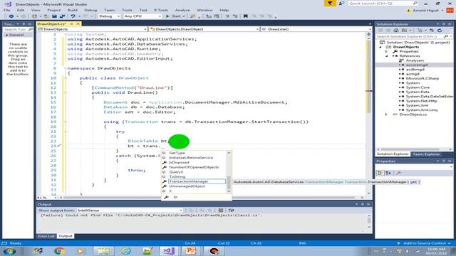 Draw a Line in AutoCAD using C# смотреть онлайн