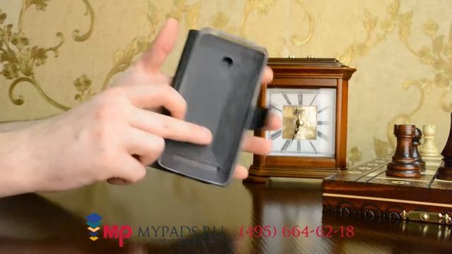 Чехол-книжка из импортной кожи с подставкой для Asus Zenfone 5 Lite A502CG черный смотреть онлайн