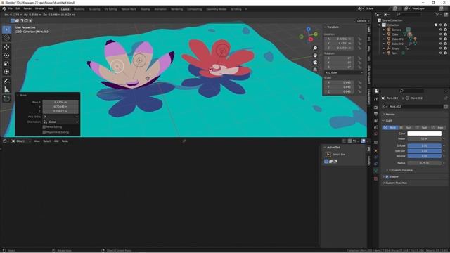 Создание мультяшной анимации в Blender | Fast tutorial «Цветы на воде» смотреть онлайн