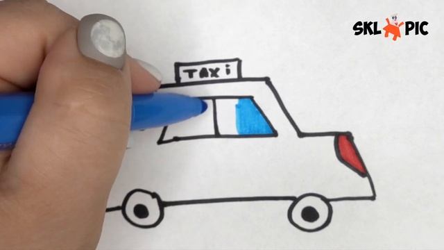 How to draw a Taxi Car | Как нарисовать такси | taksi mashinasi rasmini chizish | сурет салып смотреть онлайн