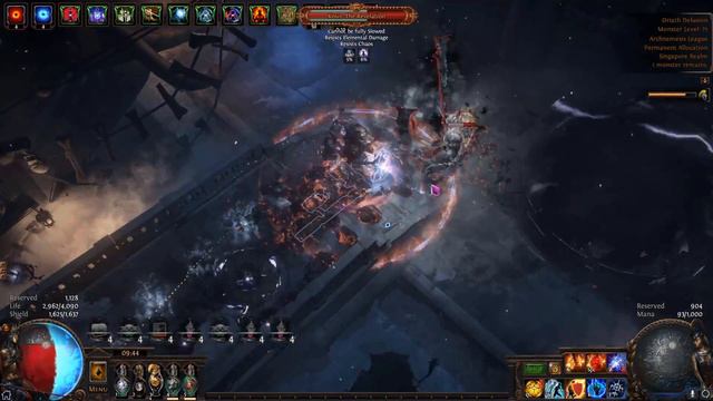 POE 3.17 (Archnemesis) - Spark Inquisitor wave 30 simulacrum смотреть онлайн