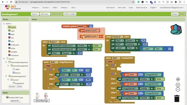 How To Make Bowling Game in MIT App Inventor | Part - 2 смотреть онлайн
