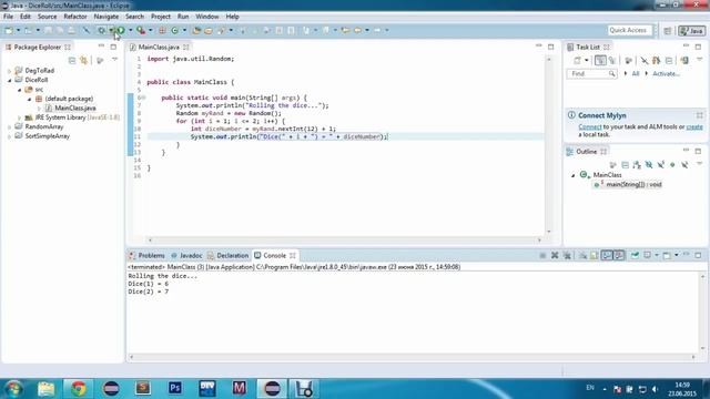 JAVA Dice Rolling Imitation смотреть онлайн