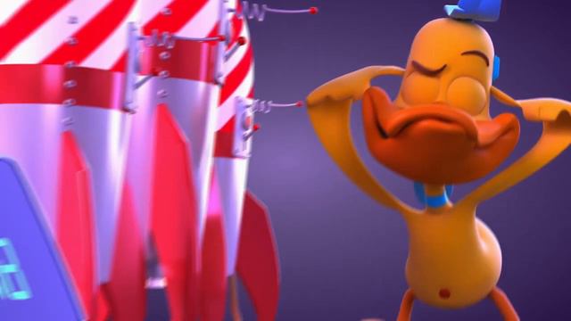 Paperotti In 'FIREWORKER' - The Silly Funny Duck - Animated Short