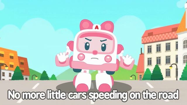 Four little cars | Robocar Poli Educational Nursery Rhymes смотреть онлайн