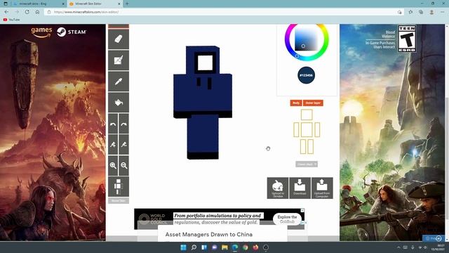How To Create Make Design Your Own Minecraft Skin (Minecraft Java MCPE Bedrock) Skin Tutorial смотреть онлайн