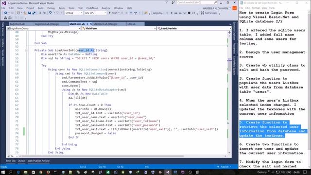 How to create Login Form using VB.Net and SQLite 3-3 смотреть онлайн