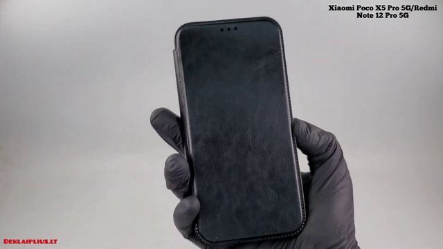 Xiaomi Poco X5 Pro 5G/Redmi Note 12 Pro 5G Kabura Razor leather - black color dėklas-чехол-case смотреть онлайн