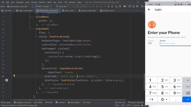 Flutter OLX Clone # Part 2 | Phone Authentication Screen and Firebase Setup смотреть онлайн