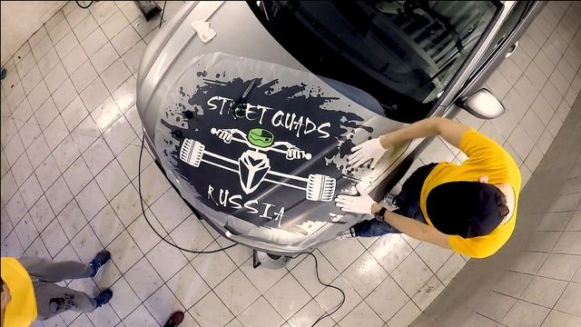 Как оклеить капот автомобиля авто пленкой / Vinyl wrap / Volkswagen Tiguan / SELLPRINTRU / Design смотреть онлайн