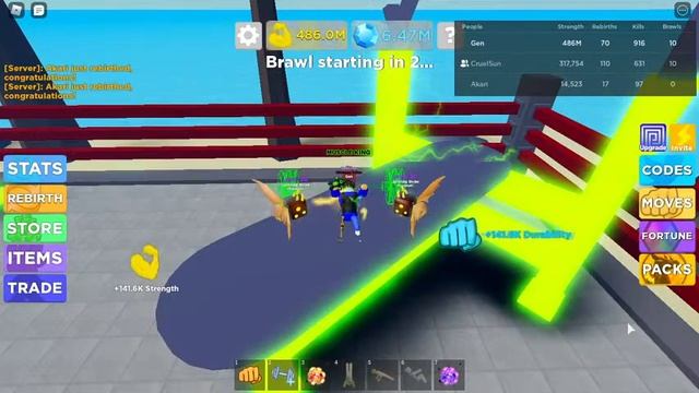 TRYING TO GET 1 BILLION STRENGTH ROBLOX MUSCLE LEGEND (LIVE) смотреть онлайн