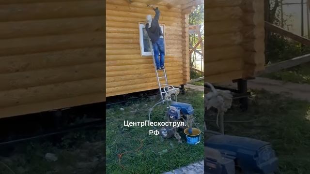 пескоструйная обработка дерева, антисептирование дома, грунтовка смотреть онлайн