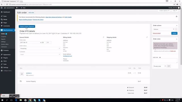 Woocommerce, wordpress Aramex plugin смотреть онлайн