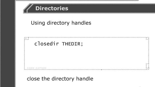 VTC Player Perl Fundamentals, Working with directories смотреть онлайн