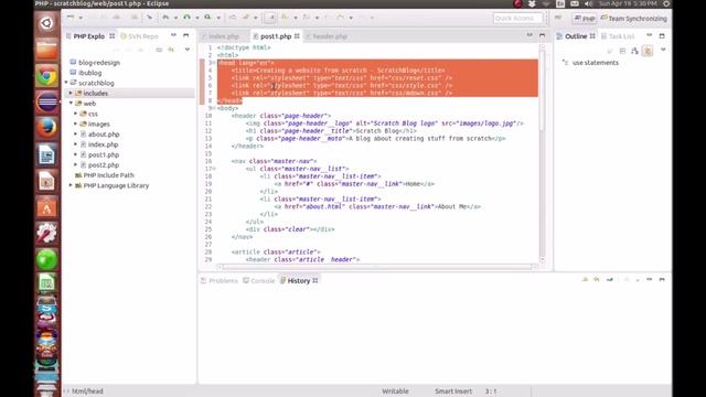 Website from scratch - Part 3 - PHP смотреть онлайн