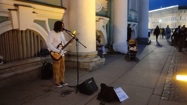 Питер. Уличные музыканты!!! Пресняков - Зурбаган! Глеб Королев выступает у Эрмитажа... смотреть онлайн