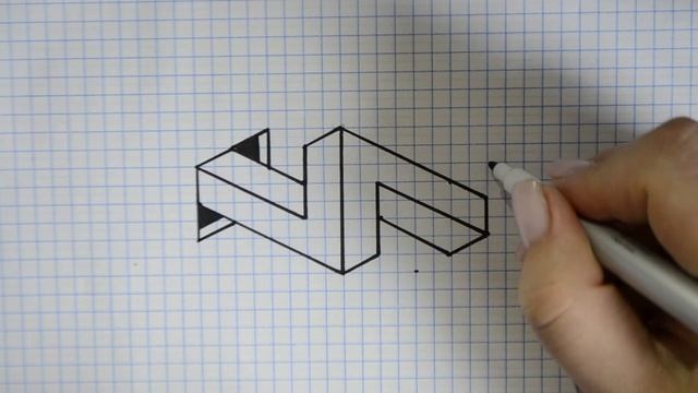 Рисунки по клеточкам, иллюзия #рисункипоклеточкам смотреть онлайн