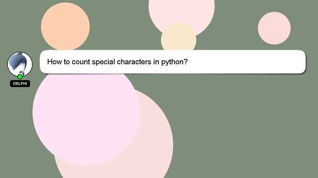 How to count special characters in python? смотреть онлайн