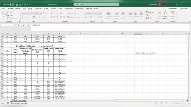 How to Perform Direct Shear Test Calculations | Excel | Urdu/Hindi смотреть онлайн