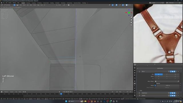 Creating a Hero Weapon for Games - Часть 34 - Suspenders modeling смотреть онлайн