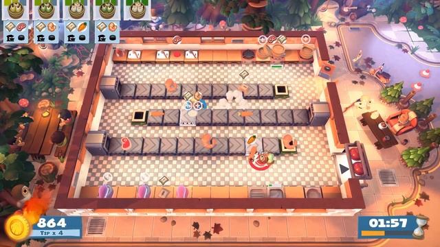 Overcooked 2. Campfire Cook Off. Kevin 3. 4 Stars. Co-Op смотреть онлайн