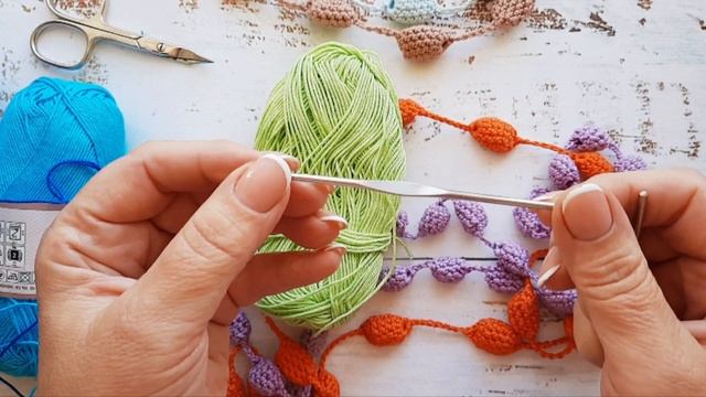 #Вязаныекрючкомбусы из мерсеризированного хлопка. смотреть онлайн