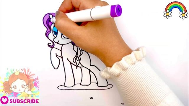 Easy Drawing and coloring My LittlePony | cute Rarity??? смотреть онлайн