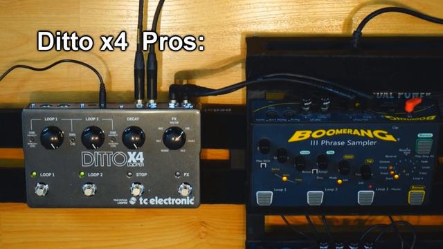 TC Electronic Ditto X4 Vs. Boomerang III Phrase Sampler - Loopers Comparison